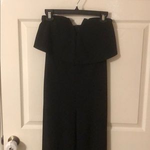 Black sleeveless pantsuit